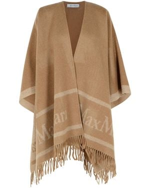 Max Mara Hilde Reversible Wool Cape - Natural