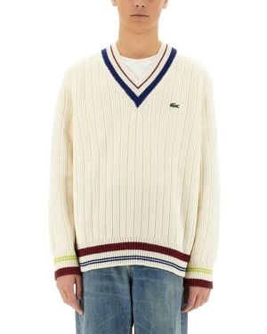 Lacoste Carded Wool Jumper - Natural