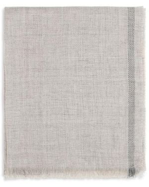 Brunello Cucinelli Linen Scarf - Gray