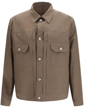 Sacai Cotton Coat Clothing - Brown