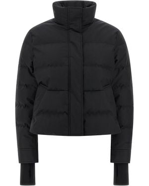 McQueen Cropped Down Jacket - Black