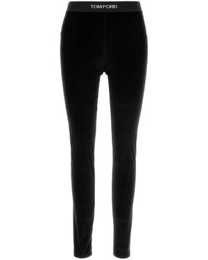 Tom Ford Velvet Leggings - Black