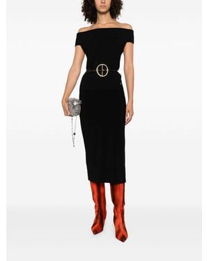 Norma Kamali Midi Pencil Skirt - Black