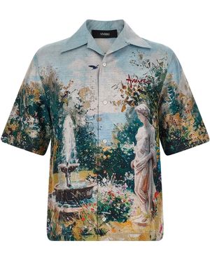 Amiri 'Chateau Fountain Camp' Shirt - Blue