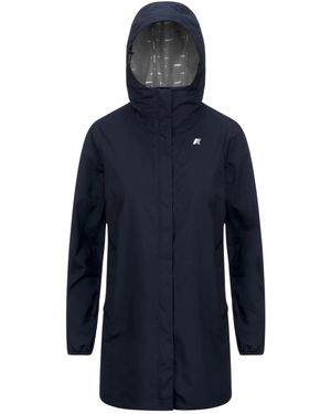 K-Way Sophie Stretch Dot Rec Polyester Polyurethane Jacket - Blue