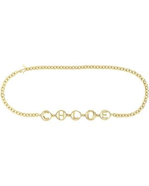 Chloé Script Belt - Metallic