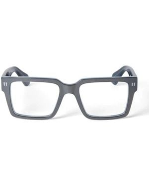 Off-White c/o Virgil Abloh Eyeglasses Square Full Rim, Satin Frame And Clear Demo Lens Oerj054Style547200 - Blue