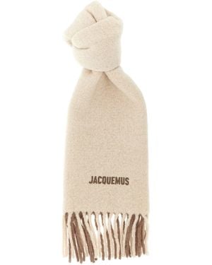 Jacquemus Alpaca Wool Degradé Scarf - Natural