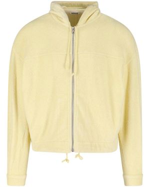 AURALEE Zip Hoodie - Yellow
