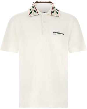 CASABLANCA 'Laurel' Polo Shirt - White