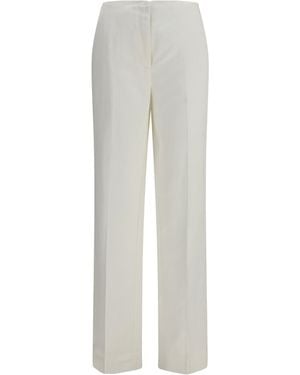 TOTEME Pants Easy Raw Edge Viscose Pants - White