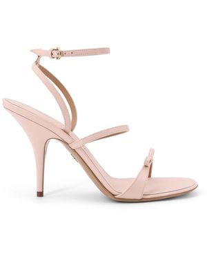 サンダル・ミュール Salvatore Ferragamo Pink Leather Leliu 95 Thong Sandals Ferragamo Salvatore Leather Leliu 95 Thong Sandals in Pink
