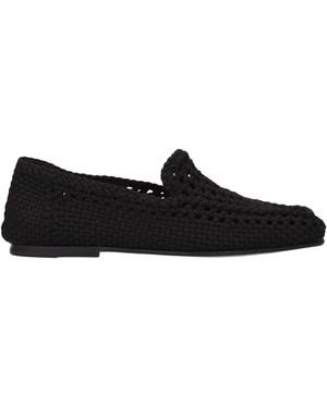 Dolce & Gabbana Woven Design Loafers - Black