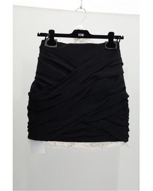 Celine Mini Skirt Draped Viscose - Black