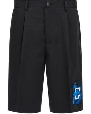 Undercover Tailored Wool Bermuda Shorts - Blue
