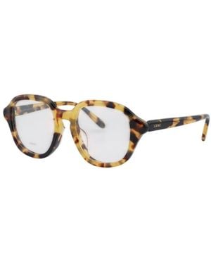 Loewe Eyeglasses Square Full Rim, Havana Frame And Clear Demo Lenses Lens Lw50099F056 Sunglasses - Metallic
