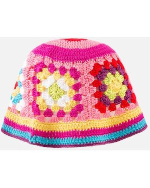 MC2 Saint Barth Crochet Cloche Hat On Base - Pink