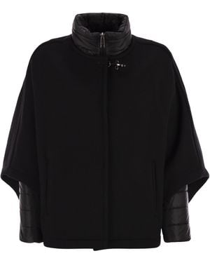 Fay 3-In-1 Double-Sided Wool And Cashmere Cape - Black