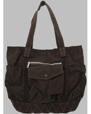 Porter-Yoshida and Co Tote Bag Crag Cotton Handbags - Black