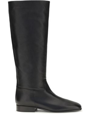 Herbert Levine Rein It Leather Boots - Black