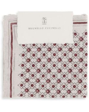 Brunello Cucinelli Silk Scarf - White