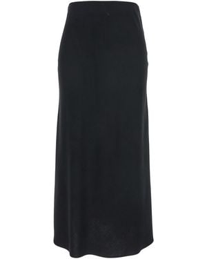 Le Plain Midi Skirt With Concealed Side Zip Closure - Black