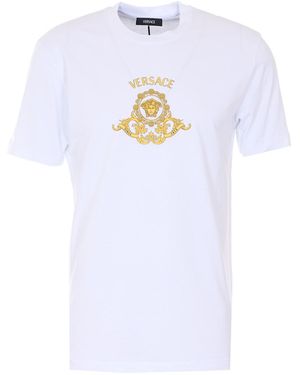 Versace Hall Of Heroes Crest Graphic T-Shirt - White