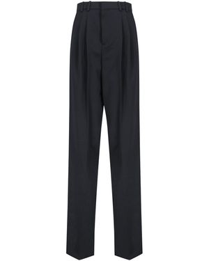 Saint Laurent Grain De Poudre Wide Pants - Blue