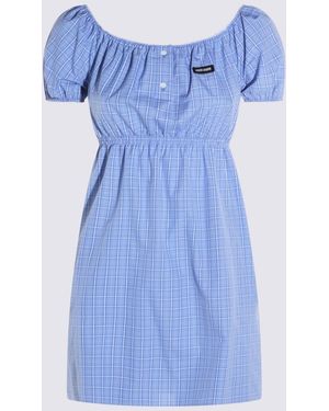 Miu Miu Light Cotton Mini Dress - Blue