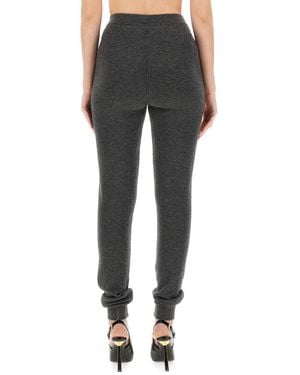 Saint Laurent Saint Laurent Cashmere-Wool Blend Leggings - Gray