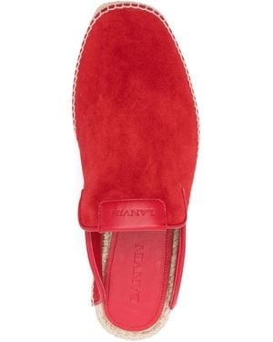 Lanvin Suede Espadrilles Carmine Shoe - Red