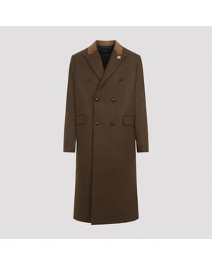 Amiri Luxe Wool Blend Overcoat For Fall 2024 - Brown