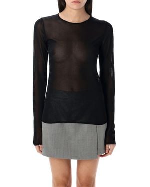 Golden Goose Long Sleeve Top Viscosa Knit - Black