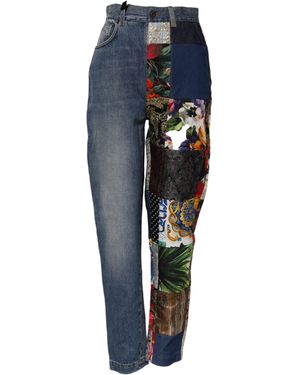 Dolce & Gabbana Patchwork Denim Jeans - Blue