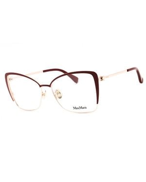 Max Mara Max Mara Mm5130 Cat Eye Eyeglasses — Burgundy - Black