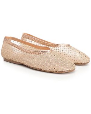 Forte Forte Mesh Ballerina With Rhinestones - Pink