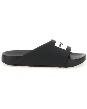 Givenchy Label Logo Rubber Slide - Black