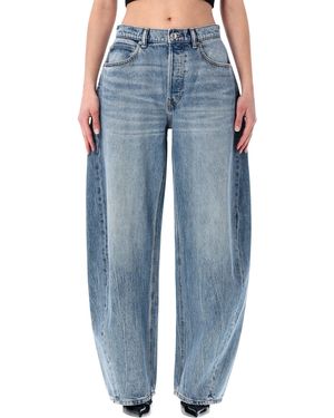 Alexander Wang Balloon Jeans With Back Embossed Logo - Blue