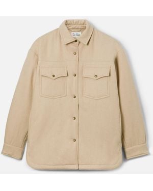 MC2 Saint Barth Kimmy Jacket With Saint Barth Rhinestone Print - Natural