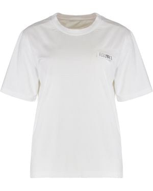 MM6 by Maison Margiela T-Shirt Crew Neck Cotton T-Shirts & Jerseys - White
