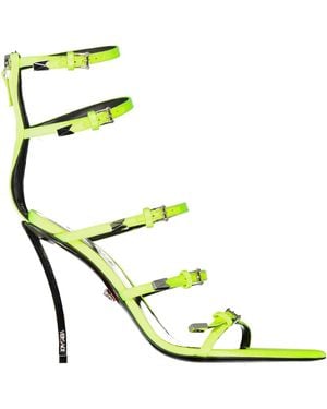 Versace Pin-Point Sandals With 12 Cm Heel - Green