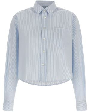 Ami Paris Vertical Striped Cotton Shirt - Blue
