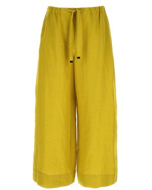Max Mara Linen Casual Trousers - Yellow
