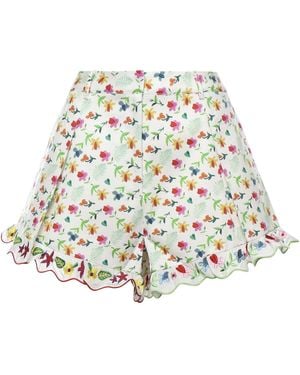 Cecilia B Shorts Cotton Spandex - White