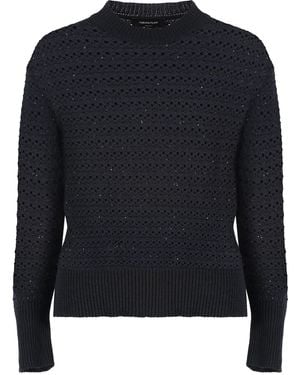 Fabiana Filippi Cotton Crew-Neck Jumper - Blue