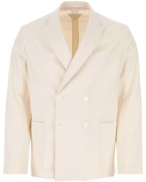 Prada Ivory Cotton Blazer - White