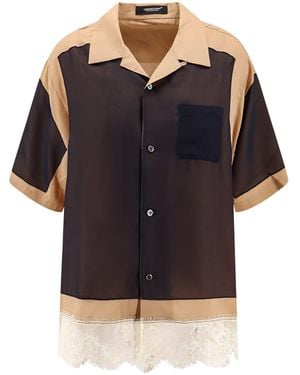 Undercover Rayon Shirt With Lace Detail - Black