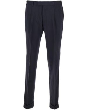 PT Torino Slim Pants With Concealed Closure - Blue