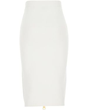 Elisabetta Franchi Knit Skirt - White