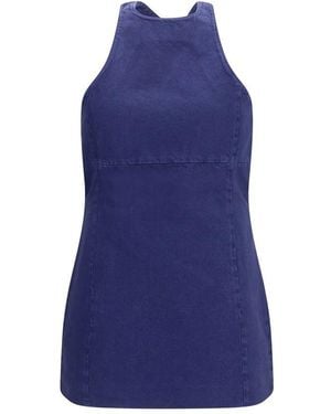Miu Miu Blue Cotton Casual Dress